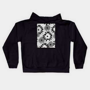 Black and White Flowers Kids Hoodie